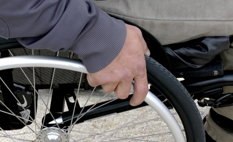 main in a wheelchair